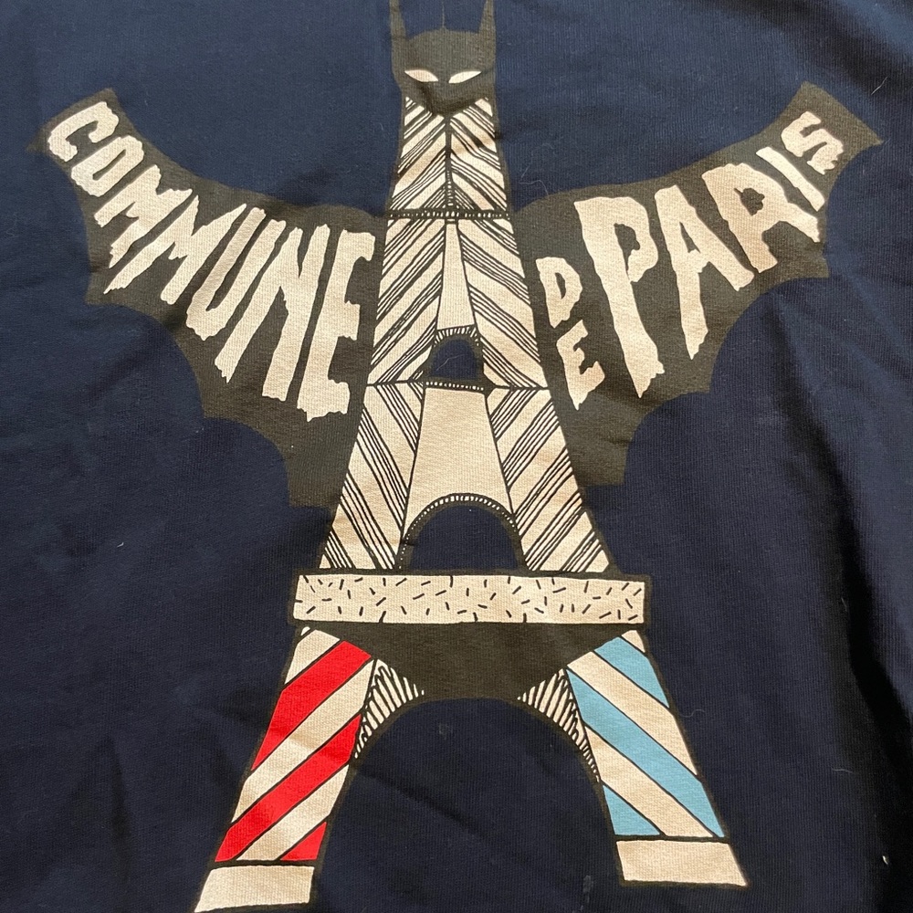 Commune de Paris blue Eiffel Batman sweatshirt